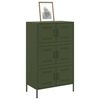 vidaXL Buffet haut vert olive 68x39x113 cm acier