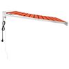 vidaXL Auvent rétractable orange et marron 3x2,5 m tissu et aluminium