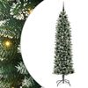 vidaXL Arbre de No&euml;l artificiel slim avec 300 LED Vert et blanc 210 cm