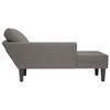 vidaXL Chaise longue avec coussin gris clair tissu en velours côtelé