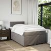 vidaXL Sommier &agrave; lattes de lit avec matelas Taupe 120x200 cm Tissu