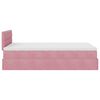 vidaXL Lit ottoman avec matelas et LED rose 120x190 cm velours