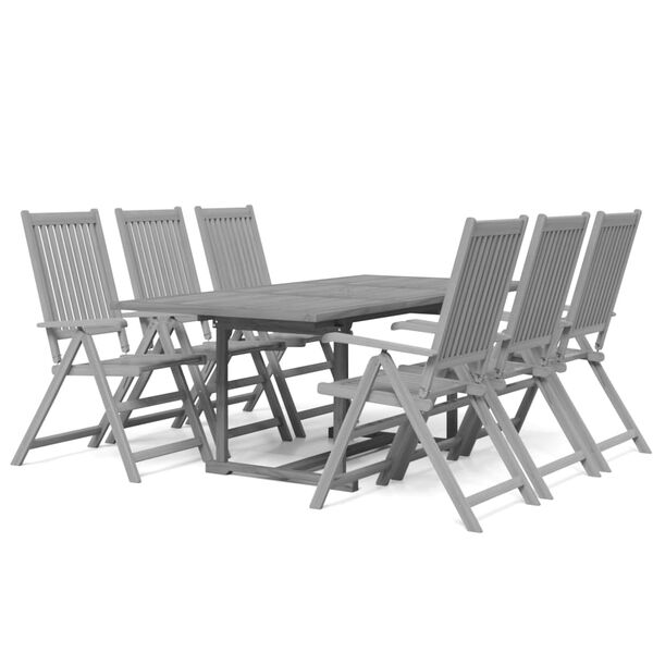 vidaXL Ensemble &agrave; manger de jardin 7 pcs Bois d'acacia massif