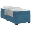 vidaXL Cadre de lit avec matelas Bleu 80 x 200 cm tissu