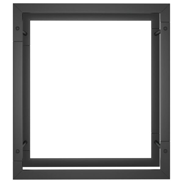 vidaXL Portant de bois de chauffage Noir mat 50x28x56 cm Acier