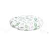 vidaXL Coussin rond &agrave; motif de feuilles &Oslash; 60 x11 cm tissu oxford
