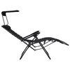 vidaXL Chaises pliables de terrasse lot de 2 Textil&egrave;ne Noir