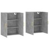 vidaXL Armoires murales 2 pcs gris b&eacute;ton 69,5x34x90 cm