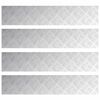 vidaXL Nez de marche 4 pc 100 x 20 cm Argent&eacute; Aluminium Rectangulaire