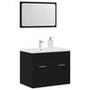 vidaXL Ensemble de meubles salle de bain 2 pcs ch&ecirc;ne noir