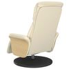 vidaXL Fauteuil inclinable avec repose-pieds cr&egrave;me similicuir