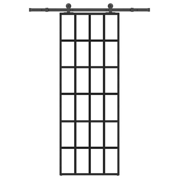 vidaXL Porte coulissante avec kit de quincaillerie 76x205 cm Verre ESG