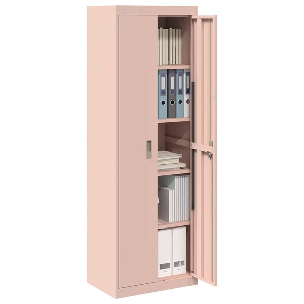vidaXL Armoire de rangement avec stockage 2 pcs Rose 60 x 40 x 180 cm