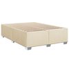 vidaXL Sommier &agrave; lattes de lit avec matelas Cr&egrave;me 140x190 cm Tissu