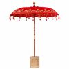 vidaXL Parasol balinais avec base Rouge 185 x 185 x 260 cm