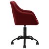 vidaXL Chaise pivotante de bureau Rouge bordeaux Tissu