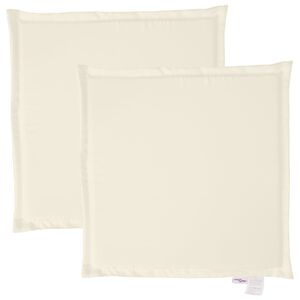 vidaXL Coussins de si&egrave;ge de jardin lot de 2 cr&egrave;me 45x45x2 cm carr&eacute;