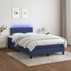 vidaXL Sommier &agrave; lattes de lit avec matelas LED Bleu 120x200 cm Tissu
