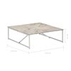 vidaXL Table basse 110x110x36 cm Bois de manguier solide
