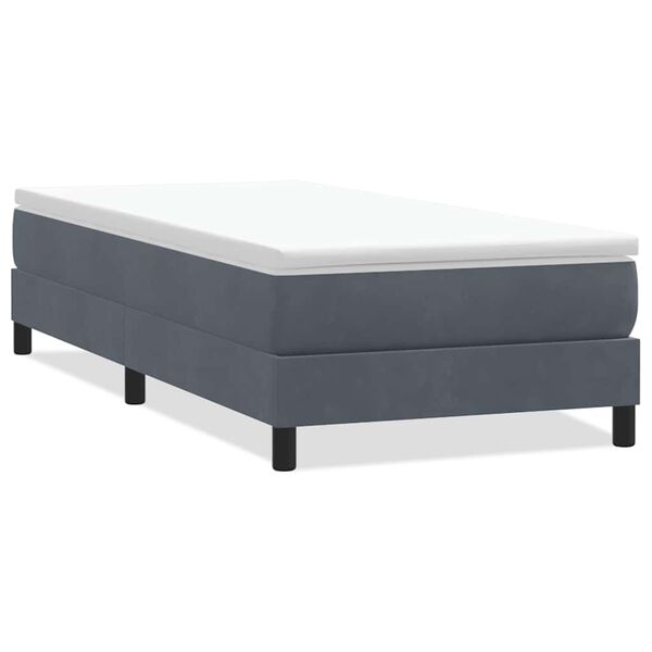 vidaXL Sommier à lattes de lit sans matelas gris foncé 100x210 cm