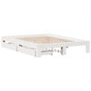 vidaXL Cadre de lit sans matelas blanc 140x190 cm bois de pin massif