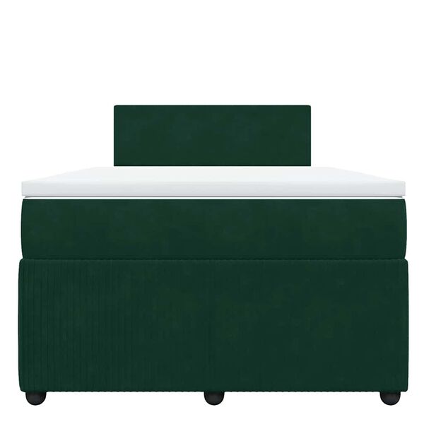 vidaXL Sommier &agrave; lattes de lit avec matelas vert fonc&eacute; 120x190 cm