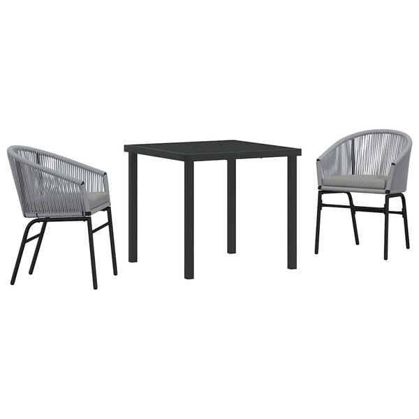 vidaXL Ensemble de salle &agrave; manger pour jardin 3 pcs Anthracite