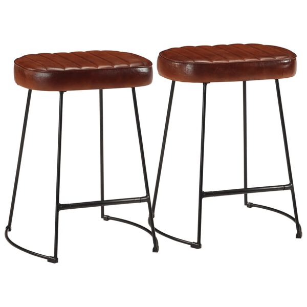 vidaXL Tabourets de bar lot de 2 marron fonc&eacute; 40x29,5x53 cm