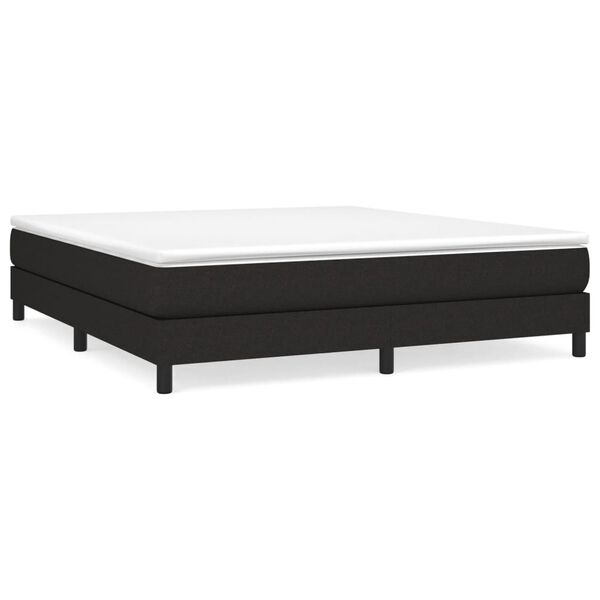vidaXL Sommier &agrave; lattes de lit avec matelas Noir 180x200 cm Tissu