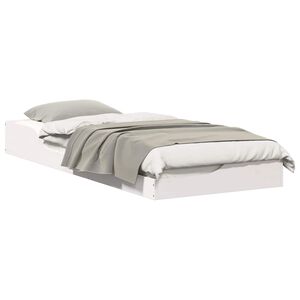 vidaXL Cadre de lit Blanc 80 x 220 cm Pin massif