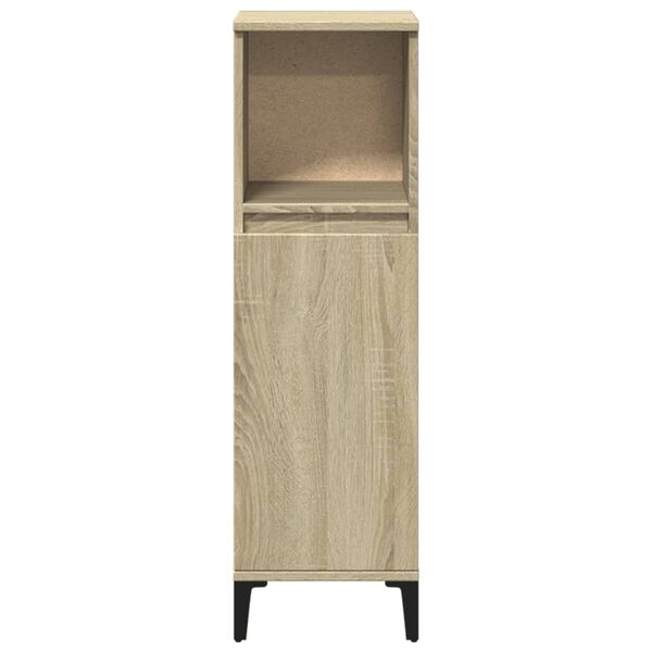 vidaXL Armoire salle de bain chêne sonoma 30x30x100 cm