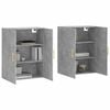 vidaXL Armoires murales 2 pcs gris b&eacute;ton 69,5x34x90 cm
