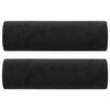 vidaXL Canap&eacute; 2 places avec oreillers d&eacute;coratifs noir 120 cm velours