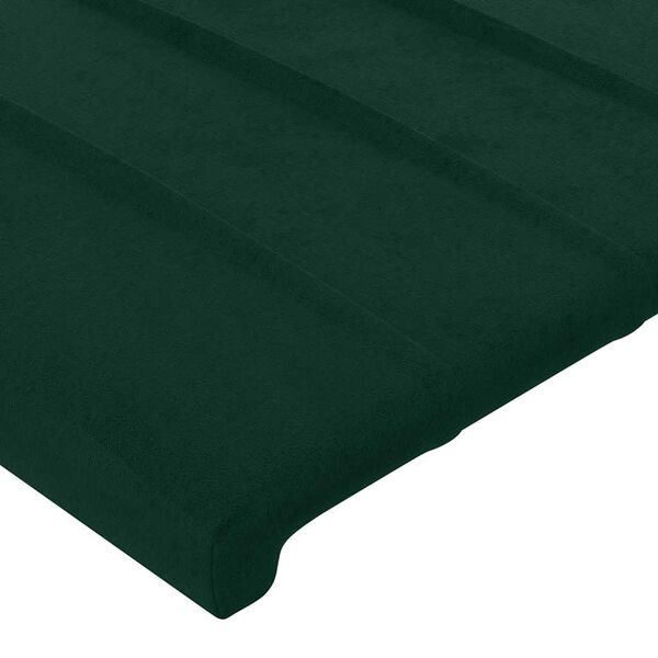 vidaXL T&ecirc;te de lit Vert fonc&eacute; 90x5x78/88 cm Velours