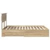 vidaXL Cadre de lit Ch&ecirc;ne Sonoma 140 x 190 cm Bois d'ing&eacute;nierie