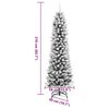 vidaXL Sapin de No&euml;l artificiel Blanc 210 cm PVC, m&eacute;tal et plastique