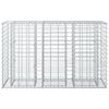 vidaXL Lit sur&eacute;lev&eacute; gabion Argent&eacute; 130 x 50 x 80 cm Acier galvanis&eacute;