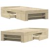 vidaXL Cadre de lit sans matelas chêne sonoma 75x190 cm