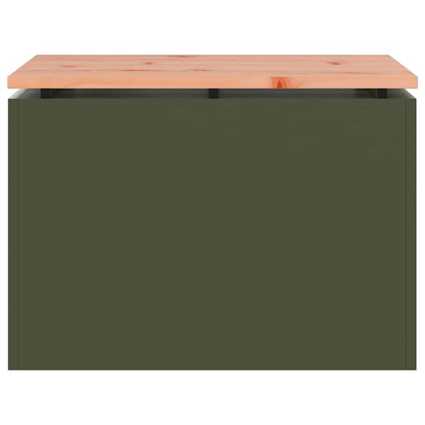 vidaXL Banc de jardin Vert olive 60 x 40 x 43 cm Acier