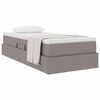 vidaXL Lit avec rangement et matelas Taupe 90 x 190 cm Polyester