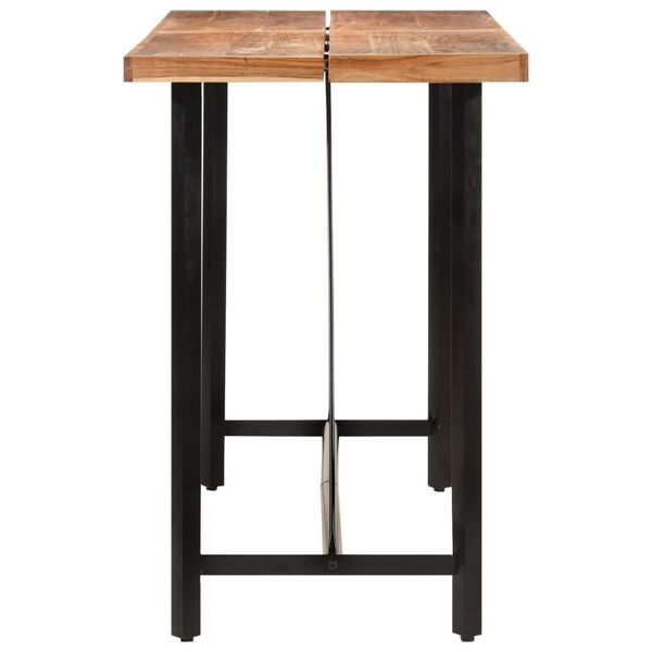 vidaXL Table de bar 150x70x107 cm bois massif d'acacia et fer