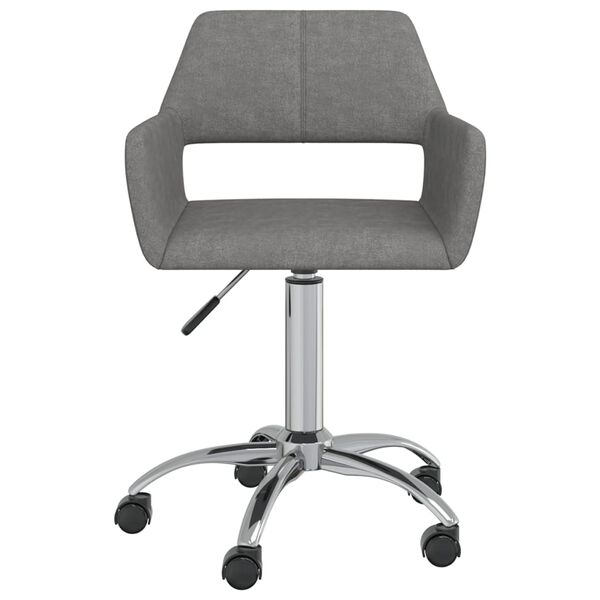vidaXL Chaise pivotante de salle &agrave; manger Gris clair Tissu