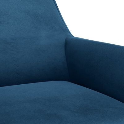 vidaXL Chaises de salle à manger 2 pcs Bleu Velours