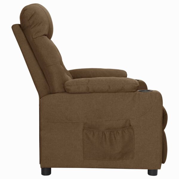 vidaXL Fauteuil Marron Tissu