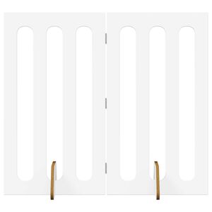 vidaXL Cl&ocirc;ture pliable pour animaux 2 pcs Blanc 100,5 x 38 x 90 cm