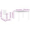 vidaXL Ensemble de salle à manger pour jardin 3 pcs Marron