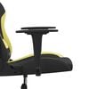 vidaXL Chaise de jeu Noir et vert clair Tissu