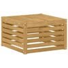 vidaXL Pouf d'Ext&eacute;rieur Bois d'Acacia Massif Blanc 59 x 59 x 37 cm