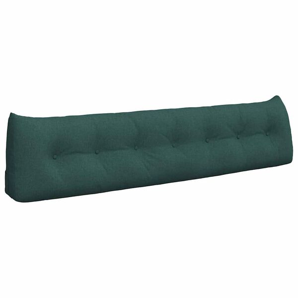 vidaXL Coussin de Dos Vert fonc&eacute; 200 x 24 x 50 cm tissu