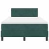 vidaXL Lit &agrave; ressorts avec matelas Vert fonc&eacute; 120 x 190 cm Velours